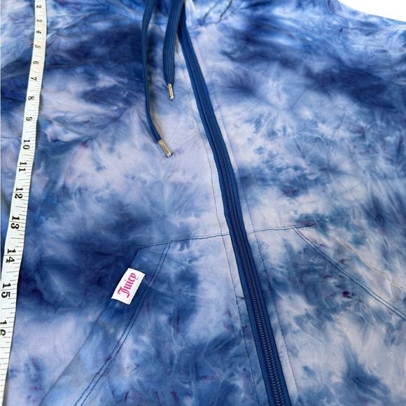 Juicy Couture Sport Y2K Women's Blue purple Tie Dye Track Jacket Full Zip - Picture 8 of 12